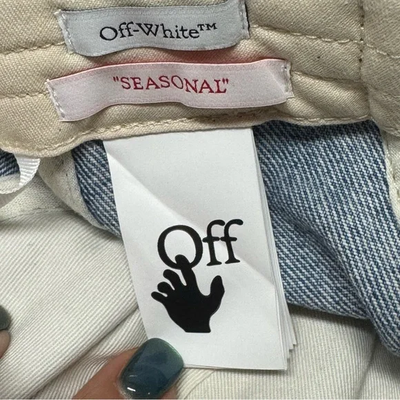 🔥SALE $550 NWT OFF-WHITE DENIM BASEBALL HAT